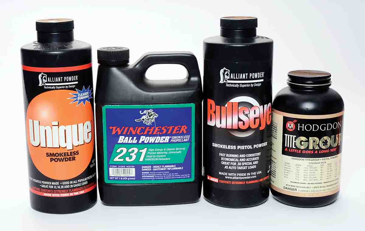 These four powders were used for reloading .32-20 loads for lever guns.